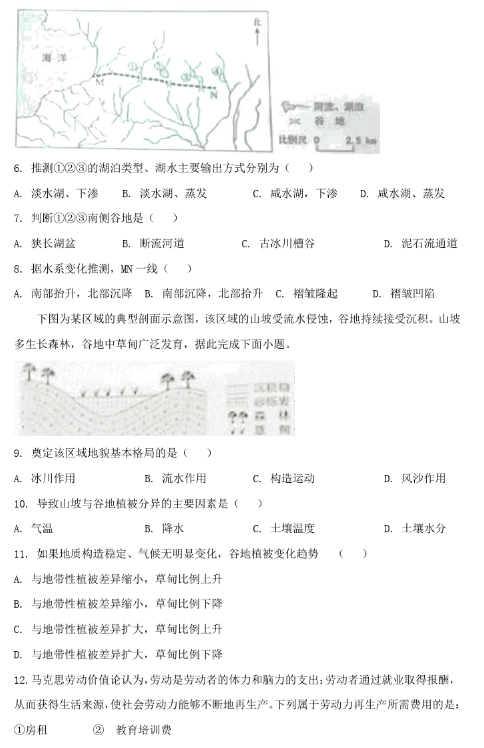 广西高考试卷2023文综试题(图片版)